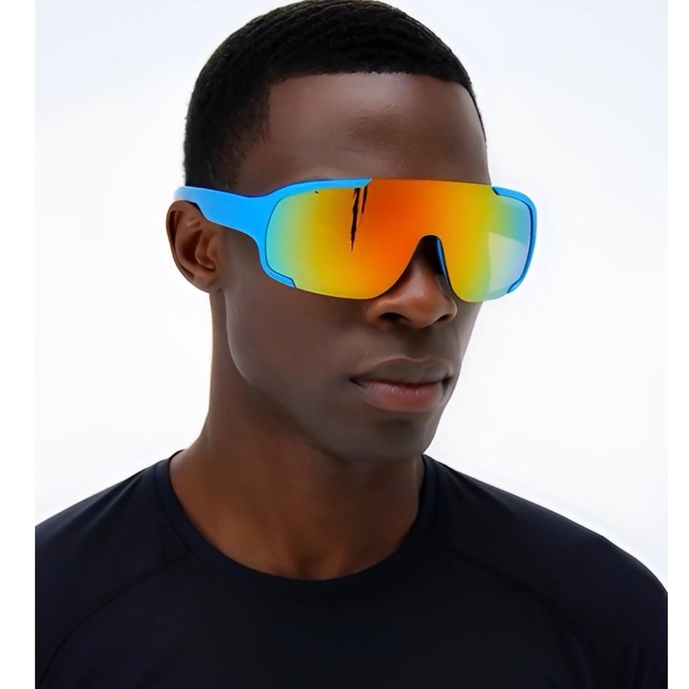 Sport Sunglasses Mirrored Lens Shield‎ Sunglasses Cycling Running Glasses Lentes